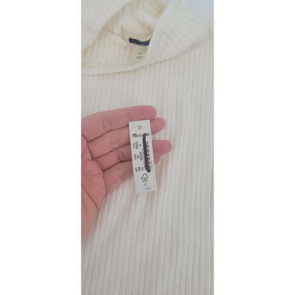 NWT Madewell Side-Slit Mockneck Tank Cream Size XS Retail $48 - Picture 5 of 7